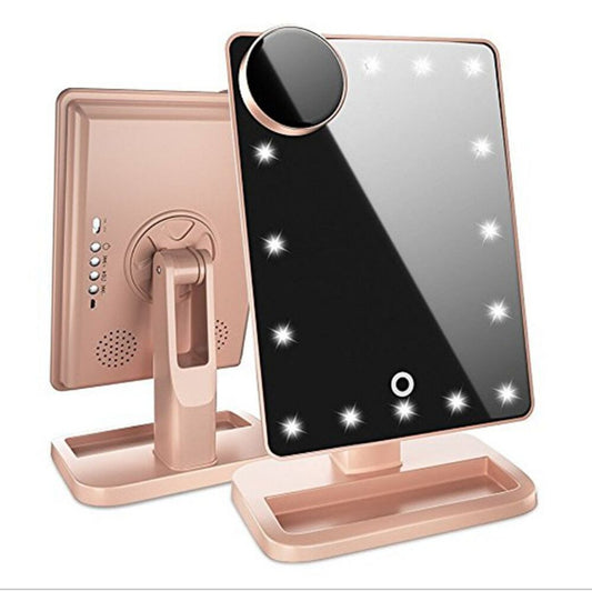 Touch Screen Makeup Mirror With  Bluetooth Music Speaker